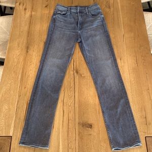 Mother High Waisted Rider Skimp Jeans grey wash size 28 straight leg like new